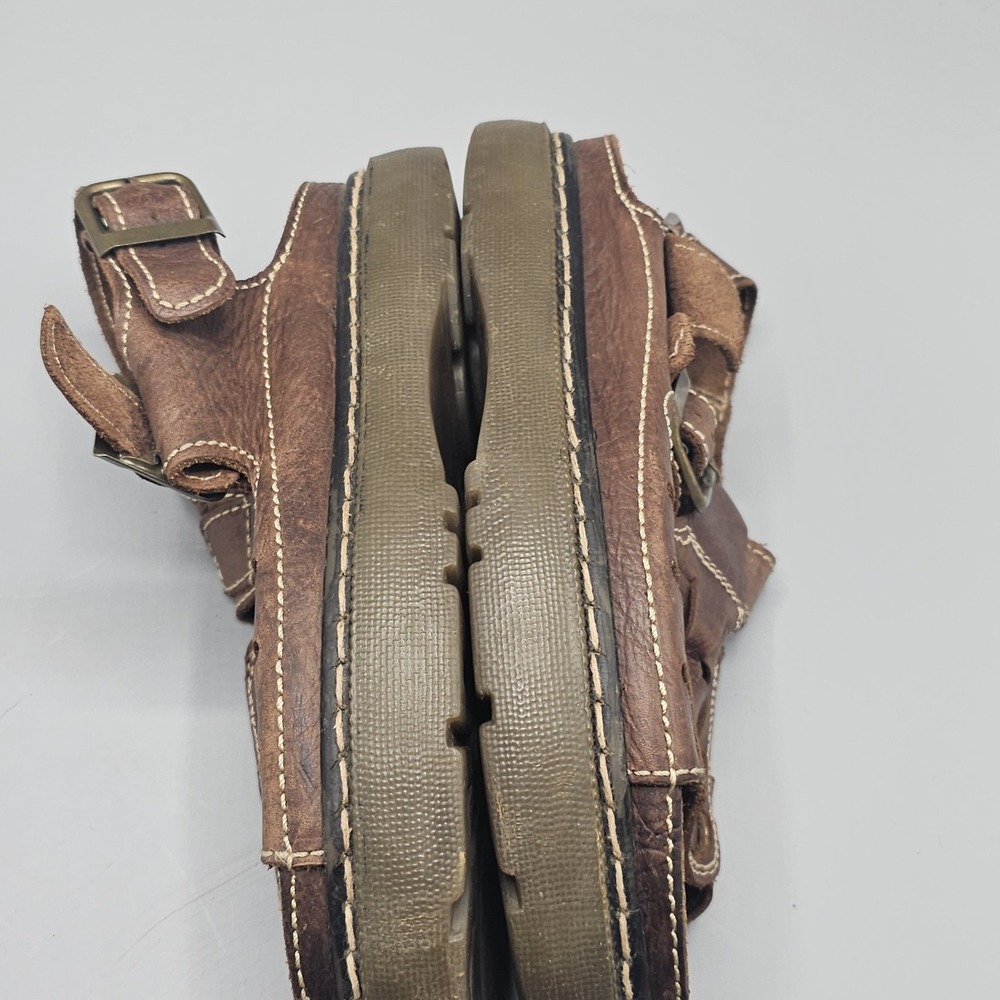 Vintage Leather Fishermen Chunky Sandals Women's 9.5 Mens 8 Y2K 90s Made Spain - Picture 5 of 15